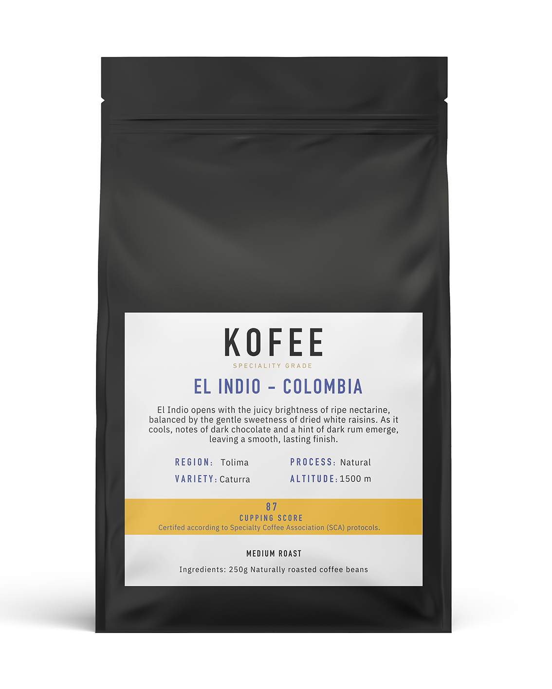 Kofee Speciality Grade - EL INDIO (COLOMBIA) - 250g BEANS