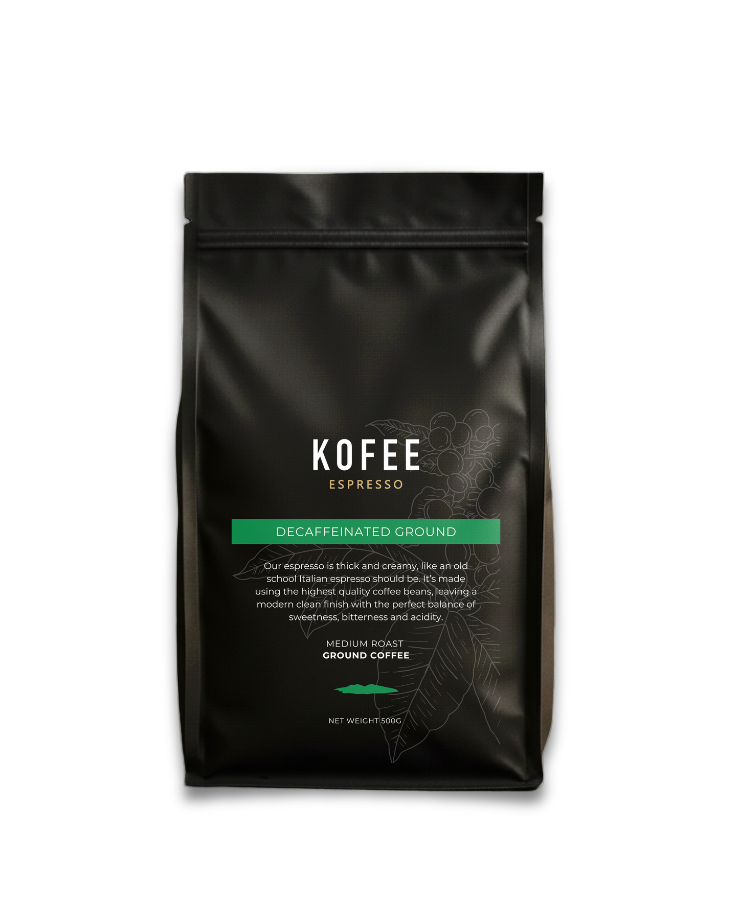 Kofee Decaffeinated Espresso - (500g GROUND)