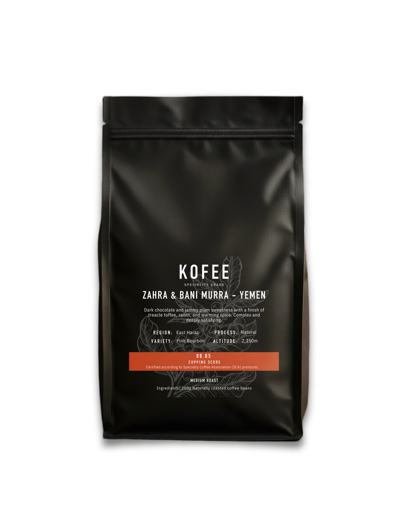 Kofee Speciality Grade - ZAHRA & BANI MURRA - YEMEN (200g BEANS)