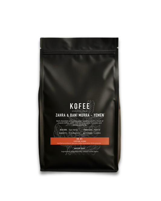 Kofee Speciality Grade - ZAHRA & BANI MURRA - YEMEN (200g BEANS)