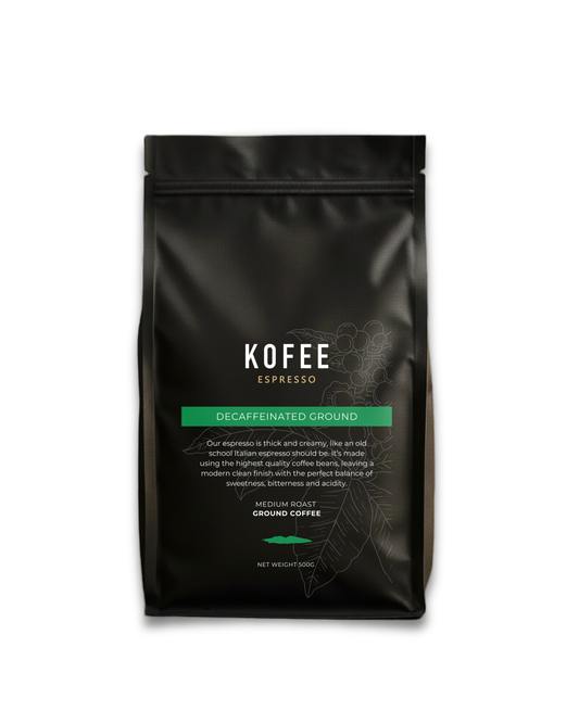 Kofee Decaffeinated Espresso - (500g GROUND)