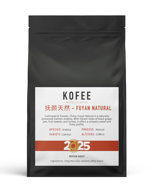 Kofee Speciality Grade - YUNNAN (CHINA) -  FUYAN NATURAL - (250g BEANS)